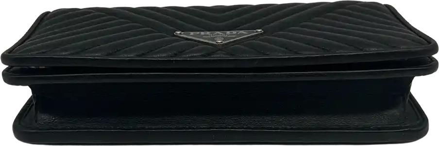 Prada Prada Wallet on Chain Mini Bandoliera Nero Purse / very good Zwart