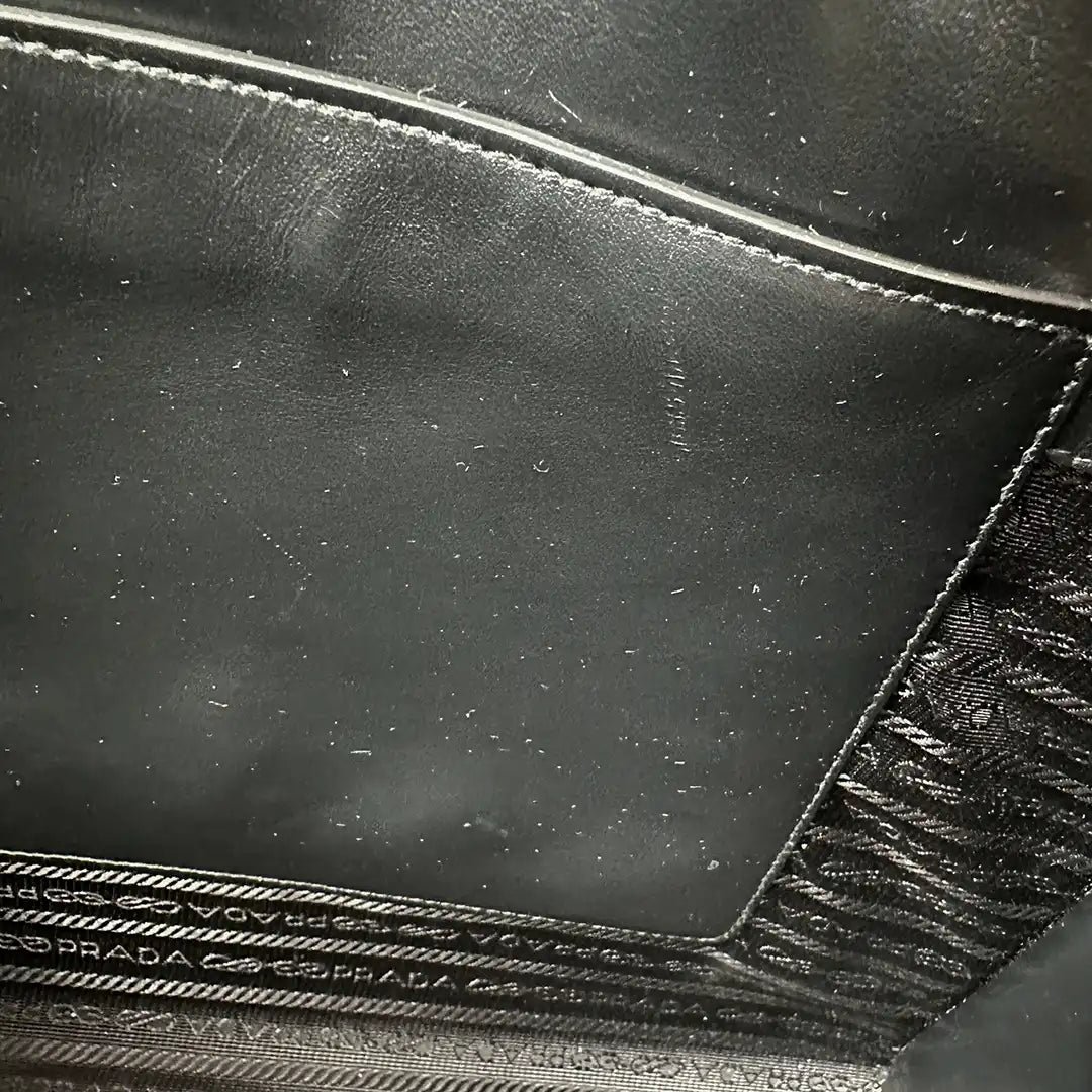 Prada Prada Large Tote Bag Saffiano Leather Black / Very Good Zwart