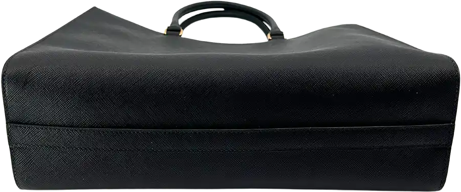 Prada Prada Large Tote Bag Saffiano Leather Black / Very Good Zwart