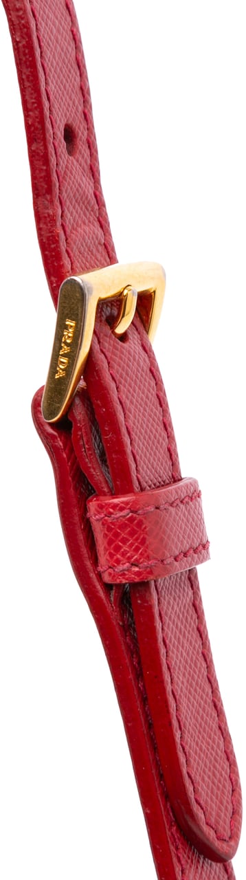 Prada Saffiano Lux Bowling Bag Rood