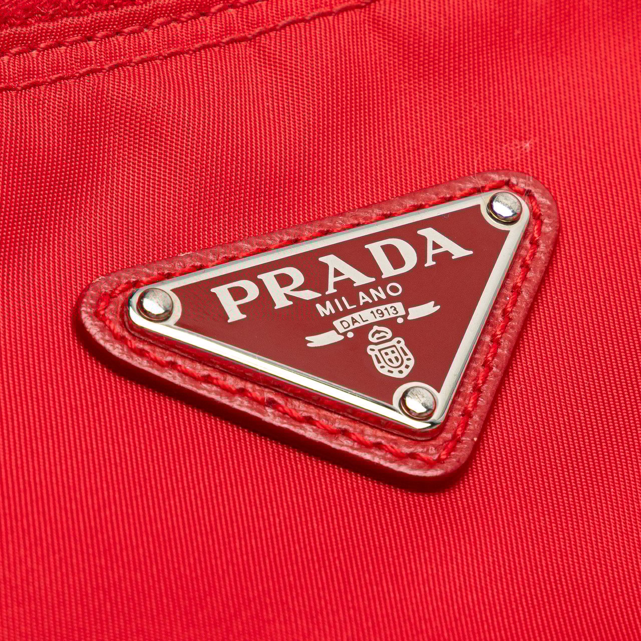 Prada Tessuto Zip Top Crossbody Rood