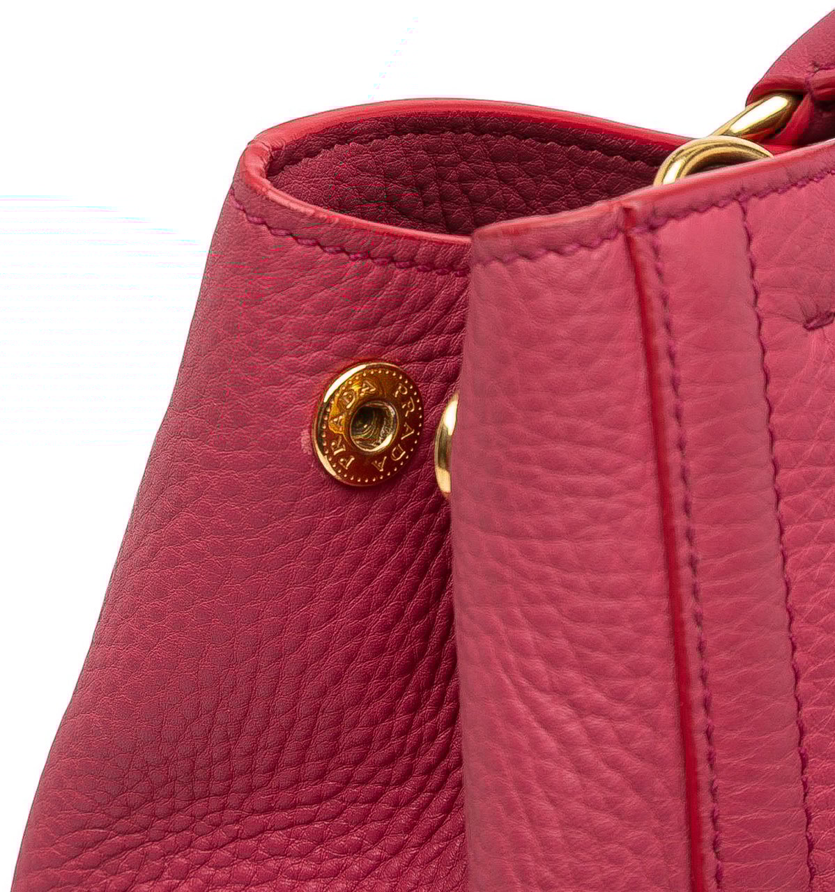 Prada Vitello Daino Open Convertible Tote Roze
