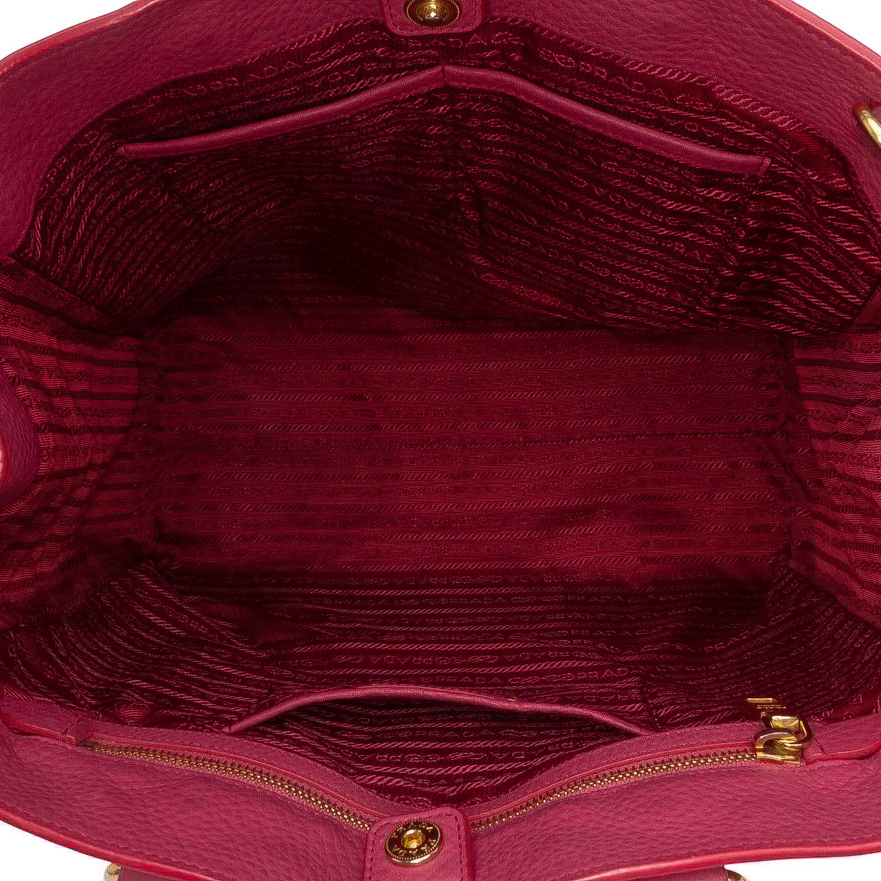 Prada Vitello Daino Open Convertible Tote Roze