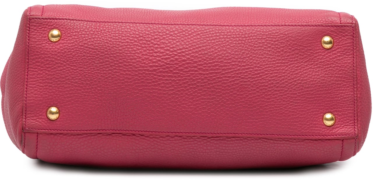 Prada Vitello Daino Open Convertible Tote Roze