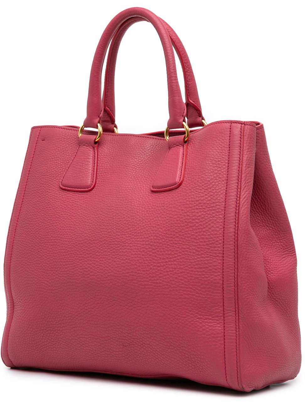 Prada Vitello Daino Open Convertible Tote Roze