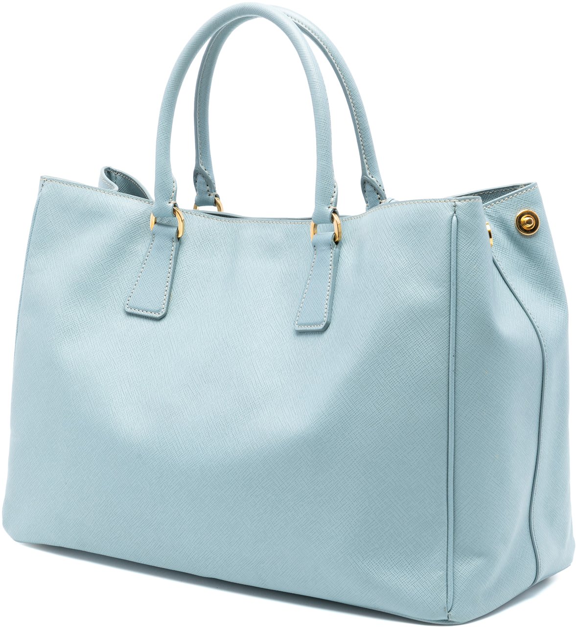 Prada Large Saffiano Lux Galleria Satchel Blauw