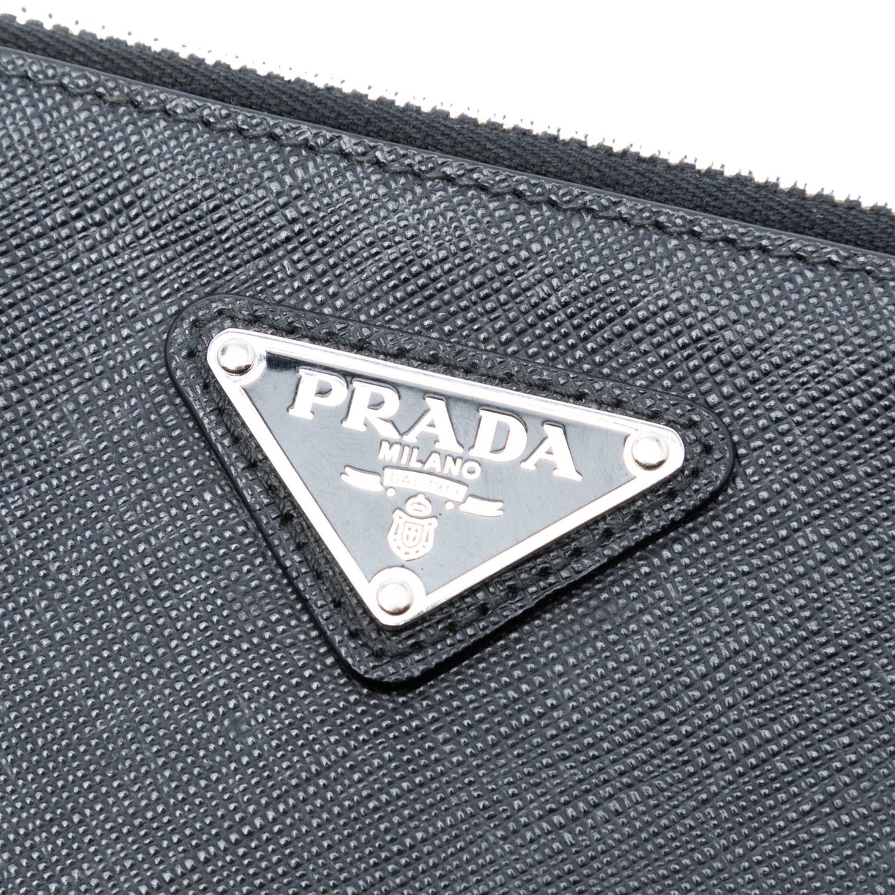 Prada Saffiano Clutch Zwart
