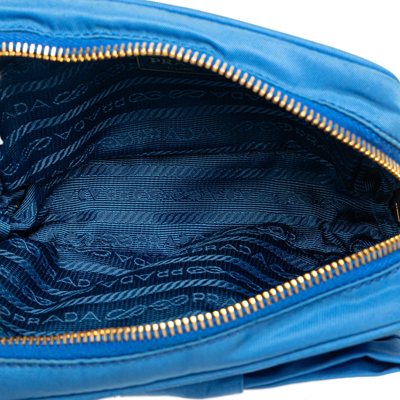 Prada Tessuto Fiocco Bow Crossbody Blauw