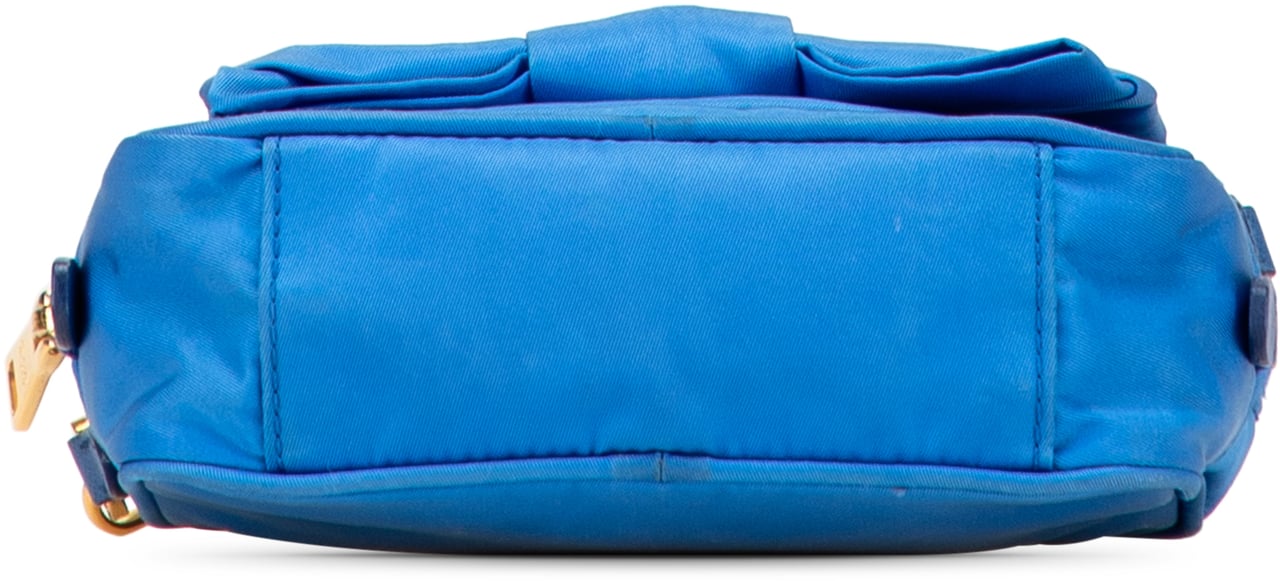 Prada Tessuto Fiocco Bow Crossbody Blauw