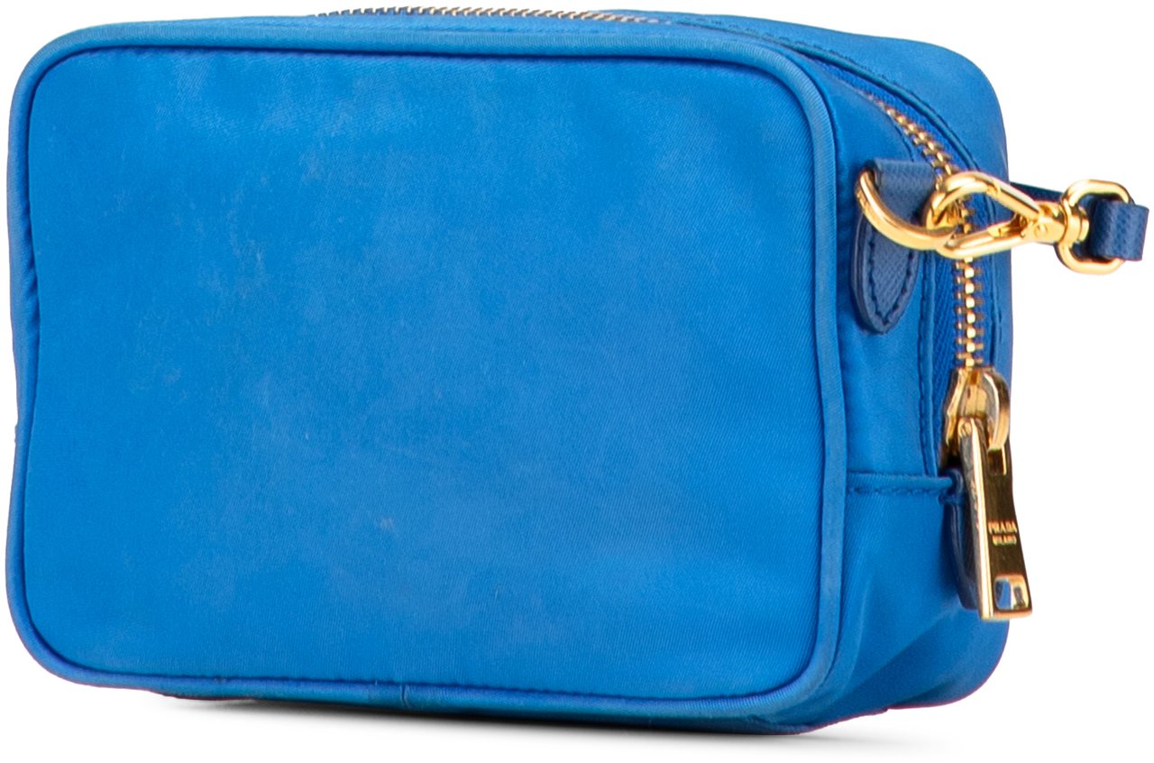 Prada Tessuto Fiocco Bow Crossbody Blauw