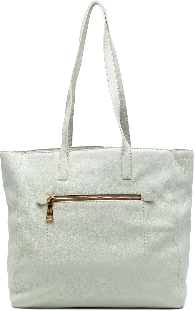 Prada Vitello Daino Tote Wit