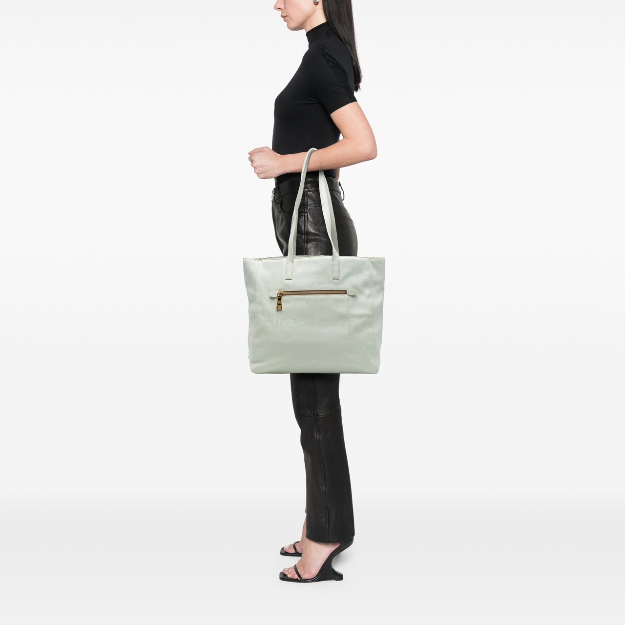 Prada Vitello Daino Tote Wit
