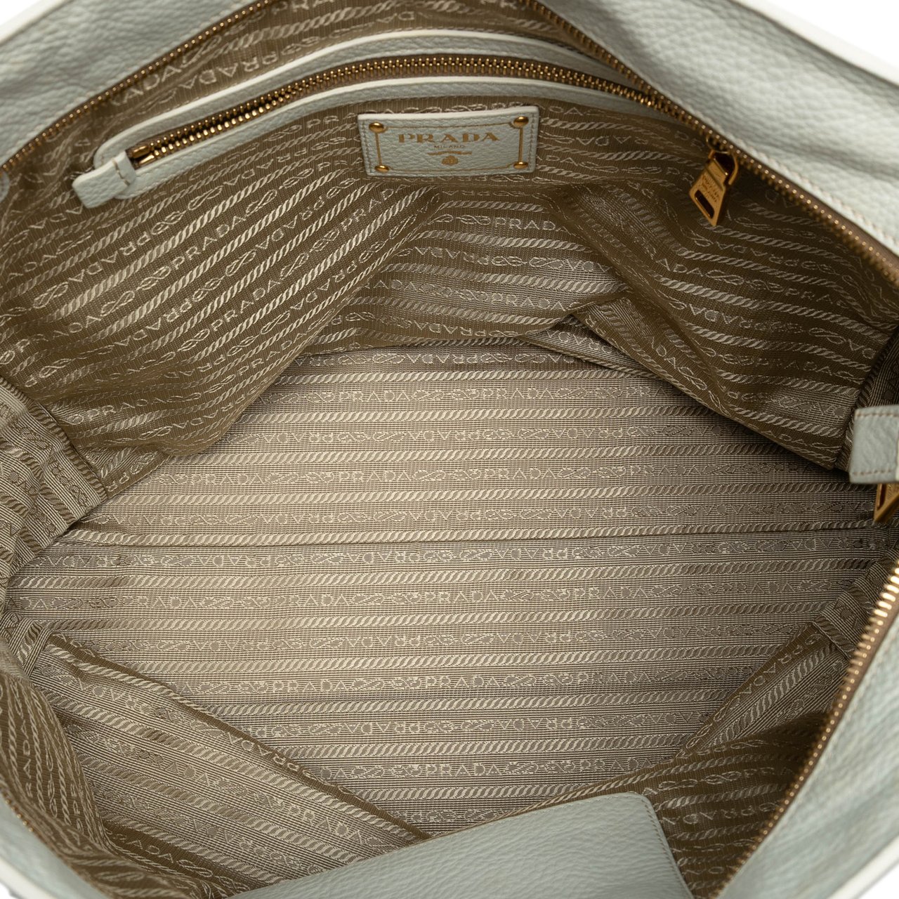 Prada Vitello Daino Tote Wit