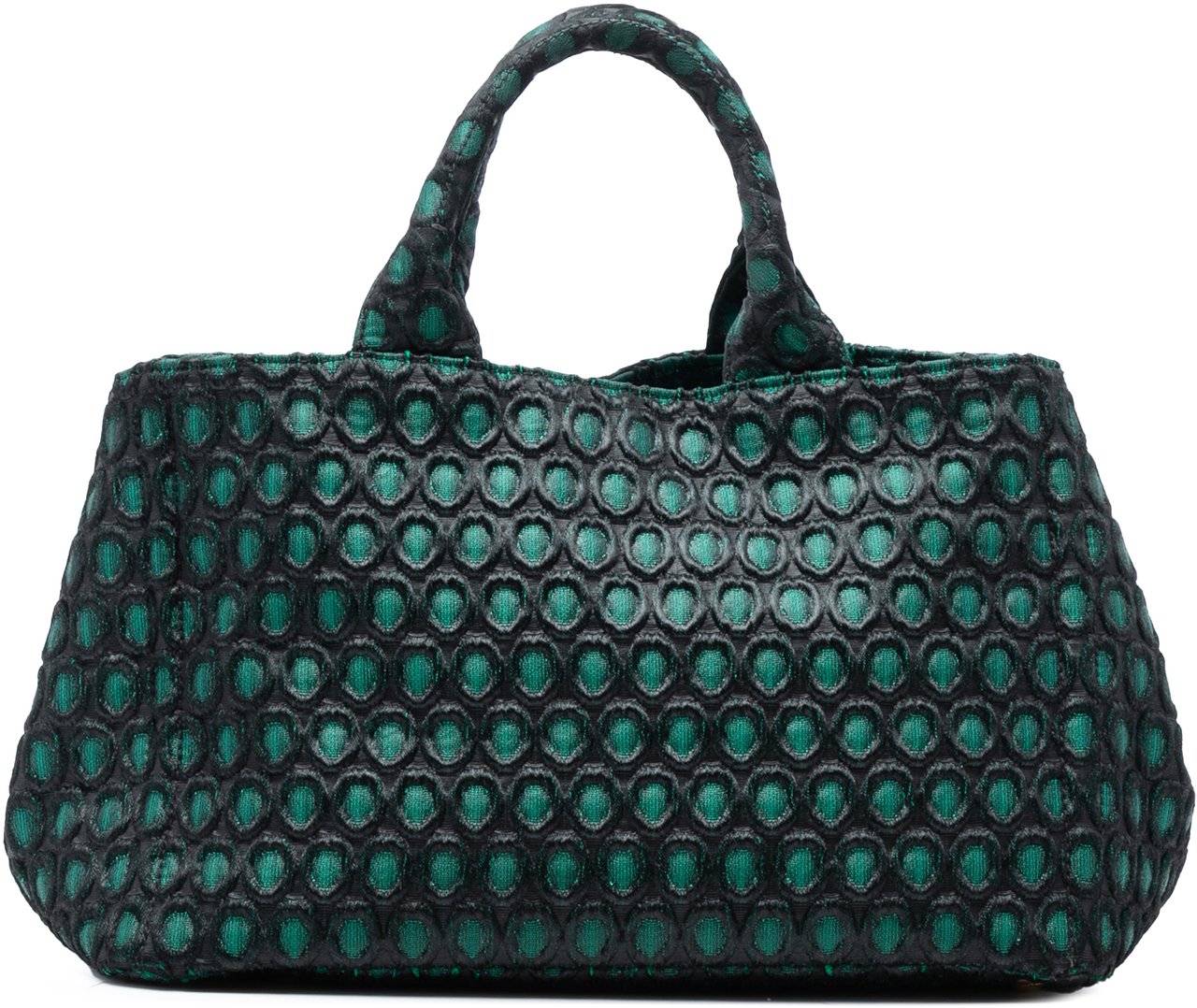 Prada Broccato Canapa Satchel Groen