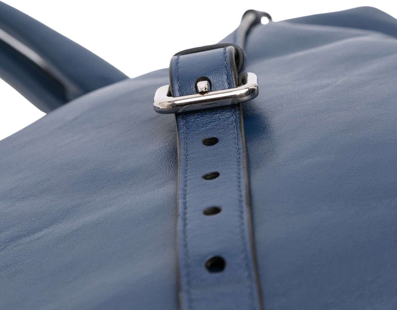 Prada Soft Calf Open Convertible Tote Blauw