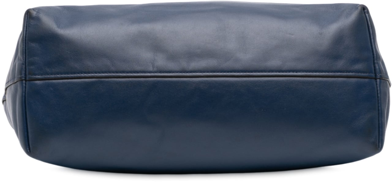 Prada Soft Calf Open Convertible Tote Blauw