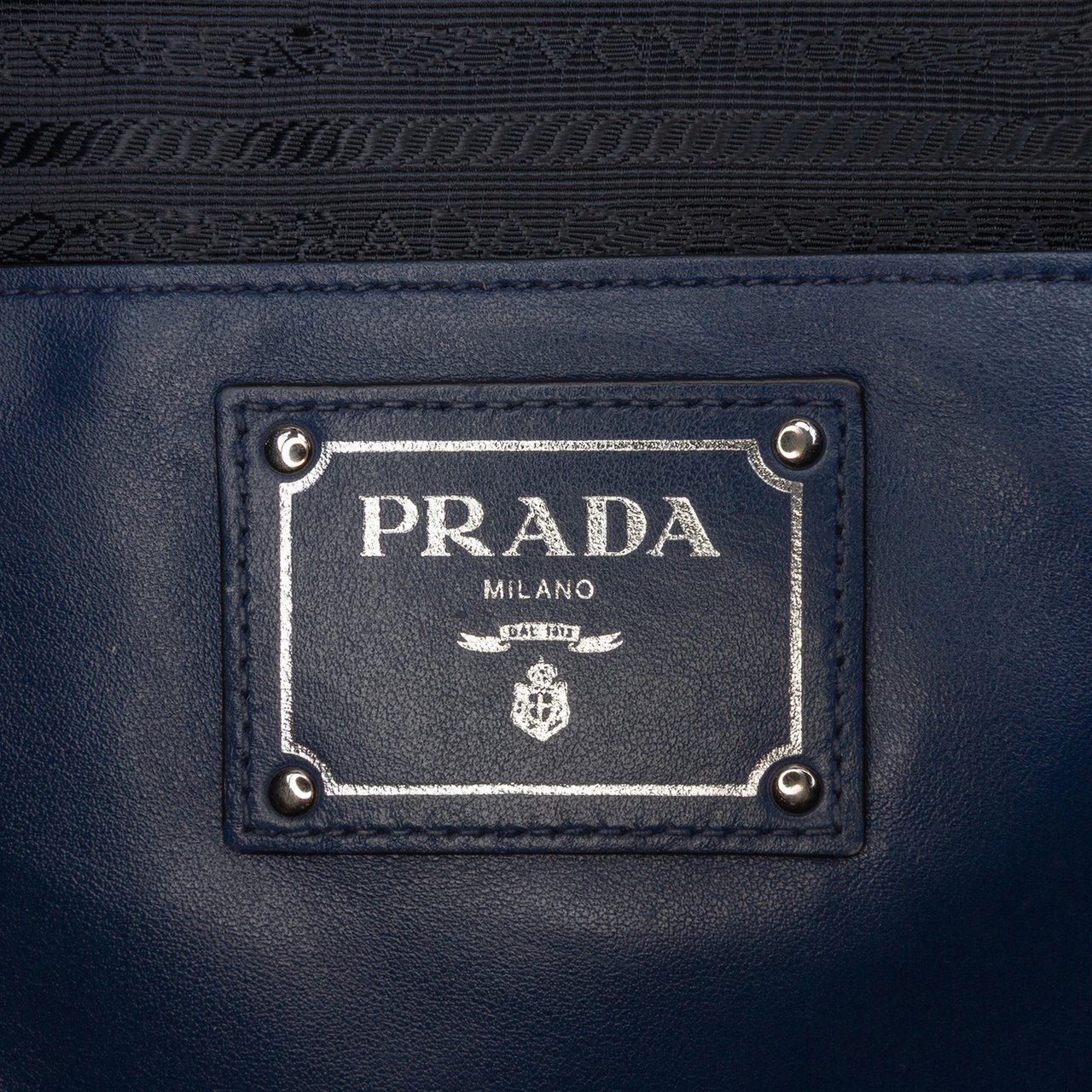 Prada Soft Calf Open Convertible Tote Blauw