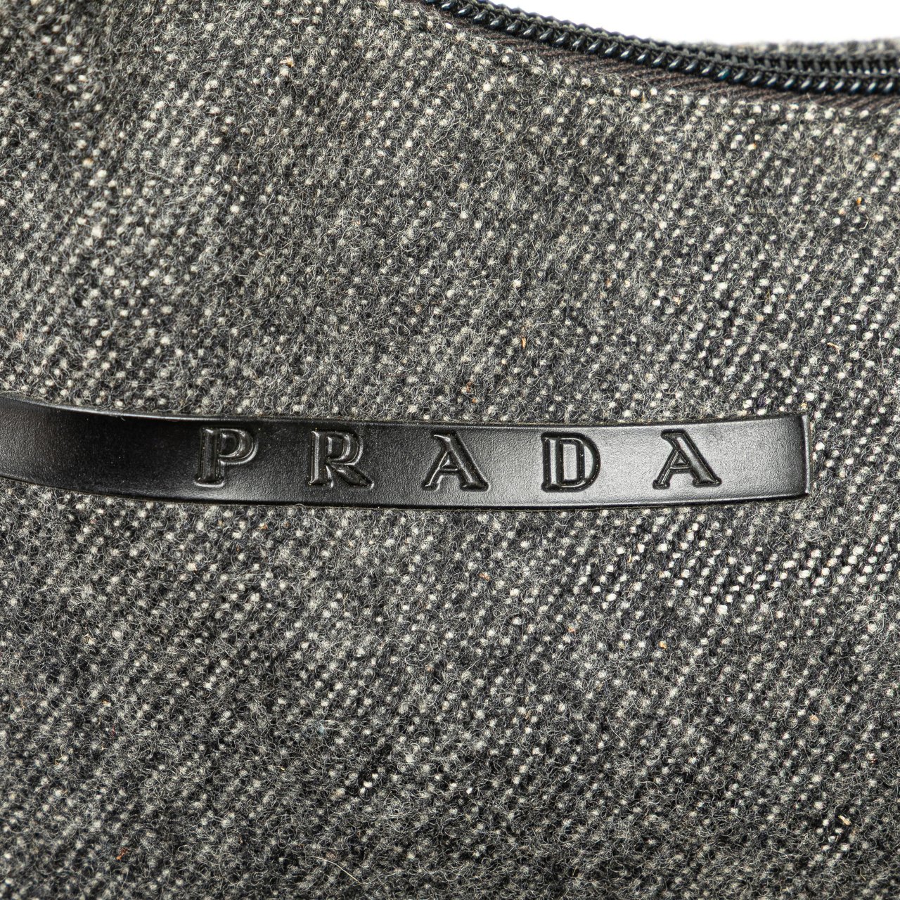 Prada Wool Shoulder Bag Grijs