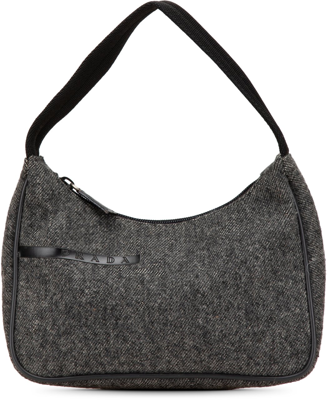 Prada Wool Shoulder Bag Grijs
