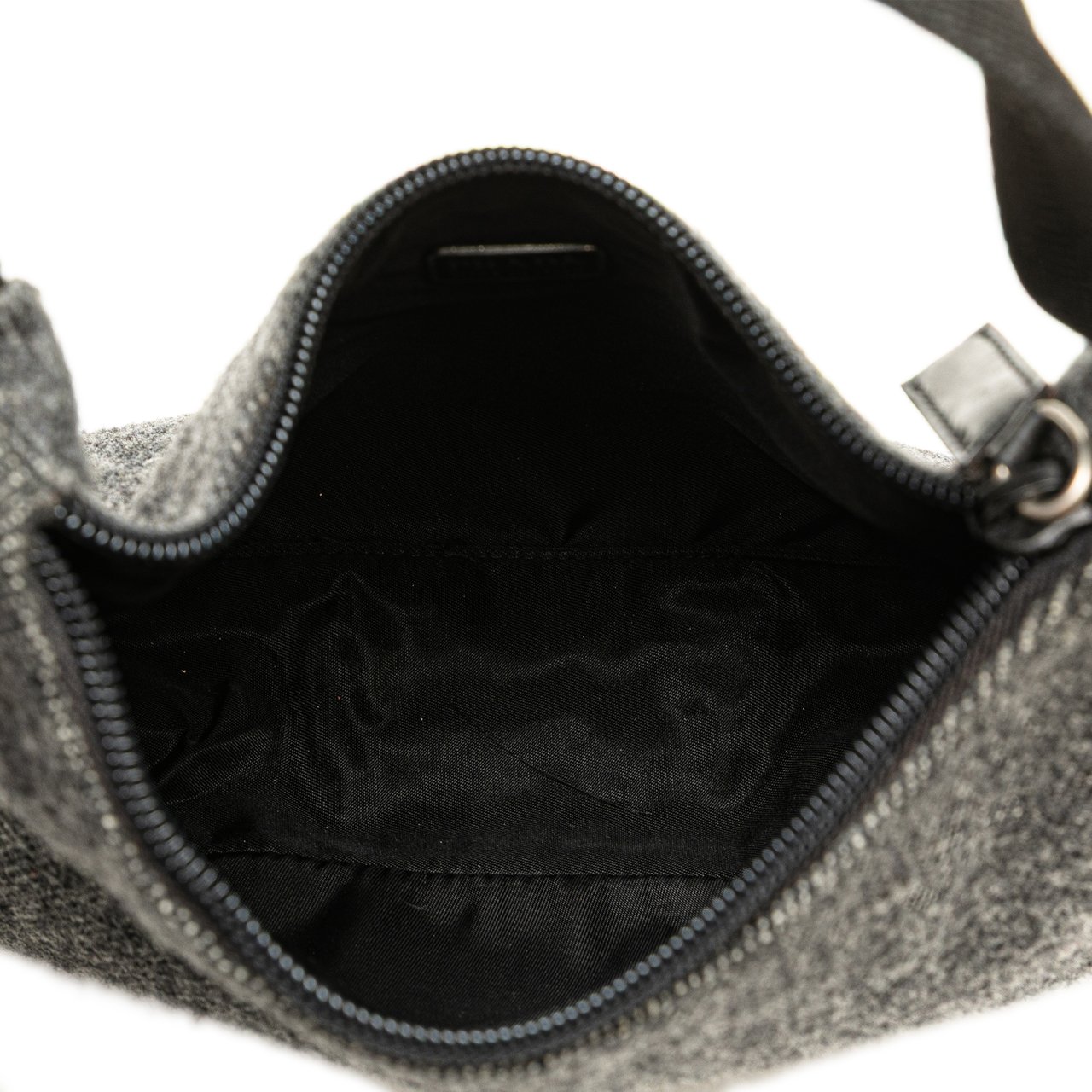 Prada Wool Shoulder Bag Grijs