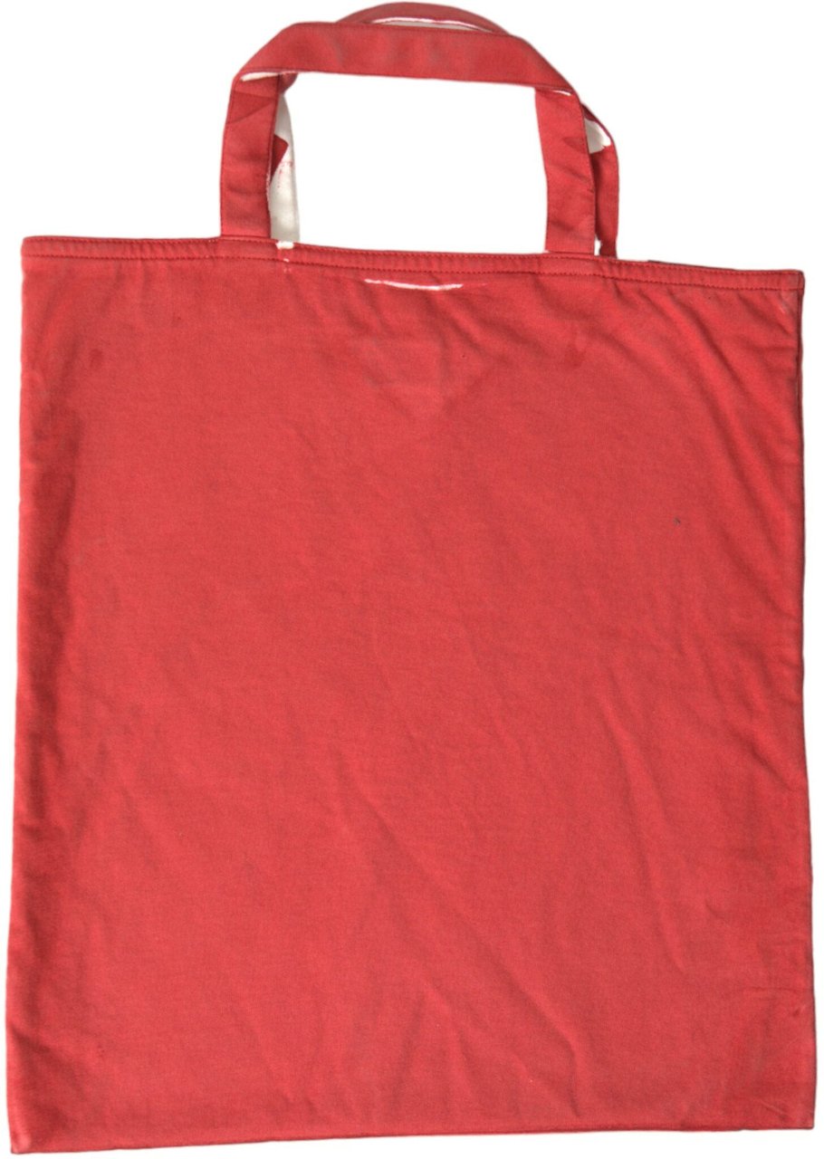 Prada Red Jersey Fabric Logo Shoulder Shopping Tote Bag Divers
