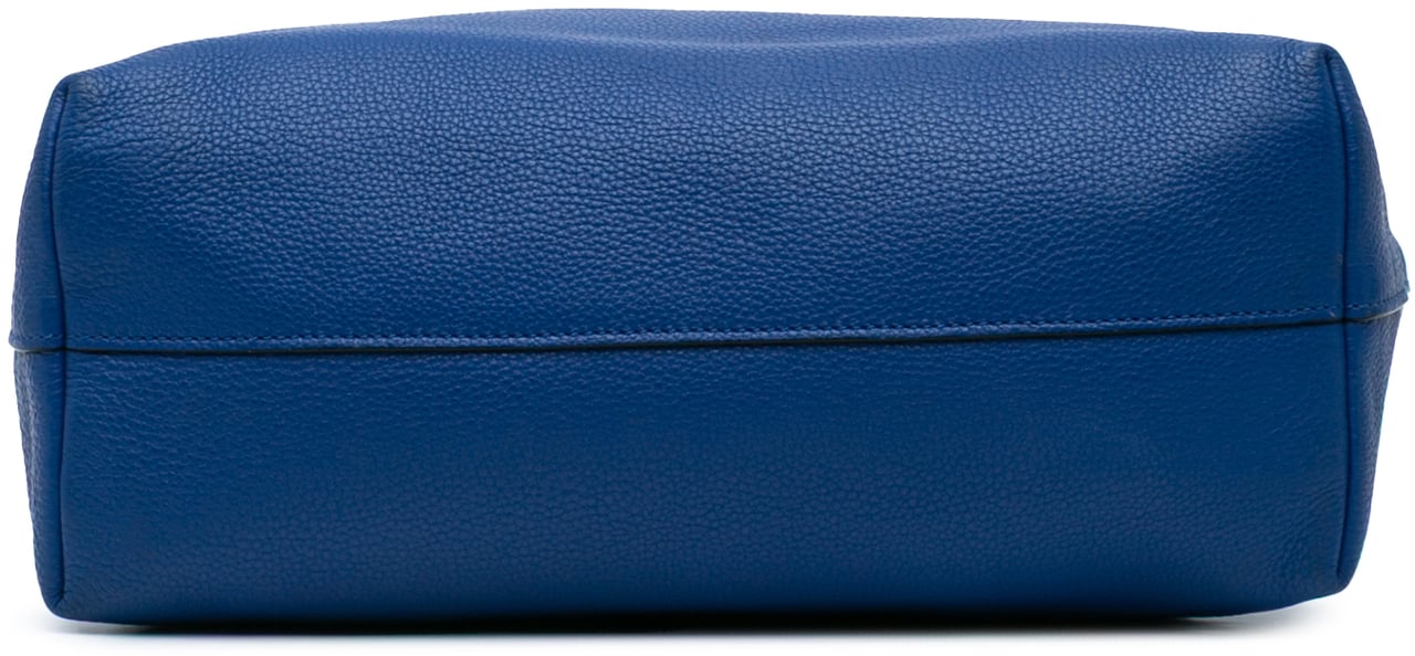 Prada Vitello Daino Tote Blauw