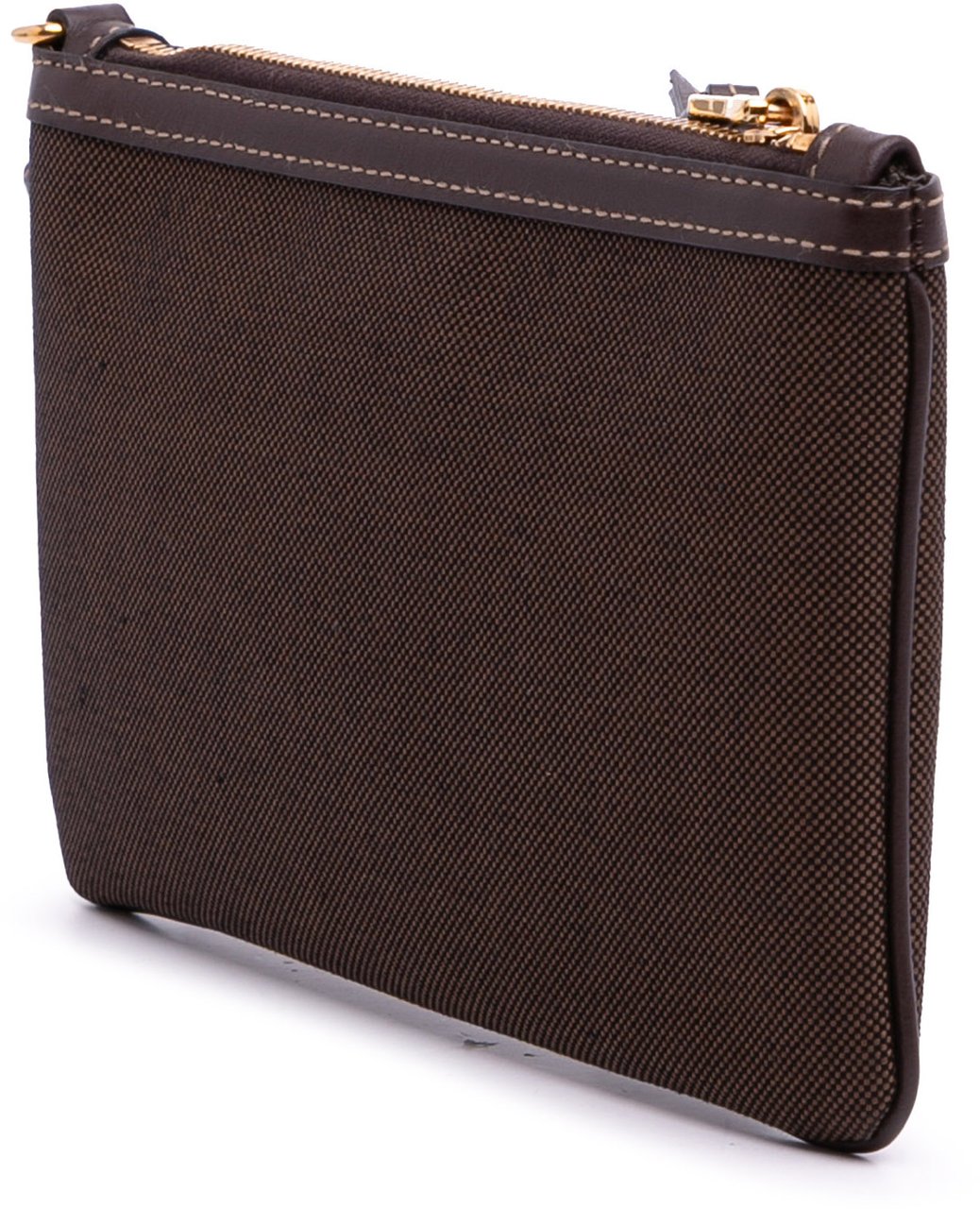 Prada Canvas Canapa Logo Pouch Bruin