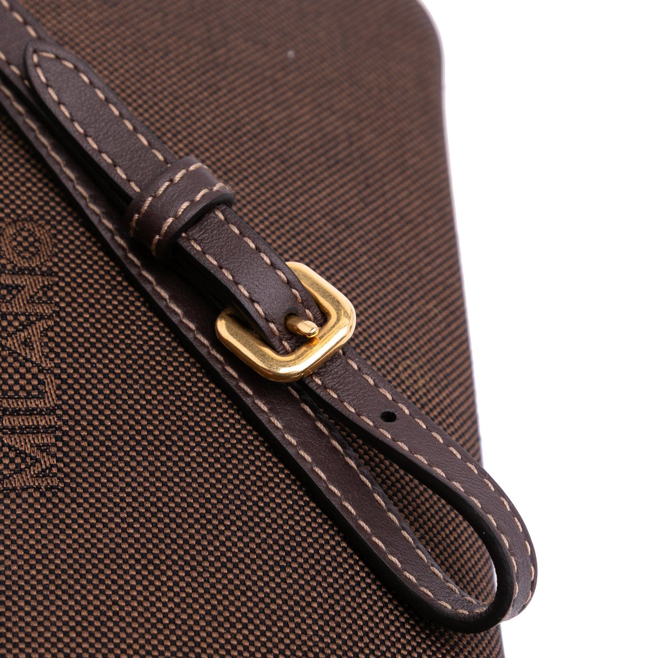 Prada Canvas Canapa Logo Pouch Bruin