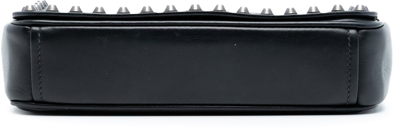 Prada Small Studded Glace Calf Chain Flap Wit