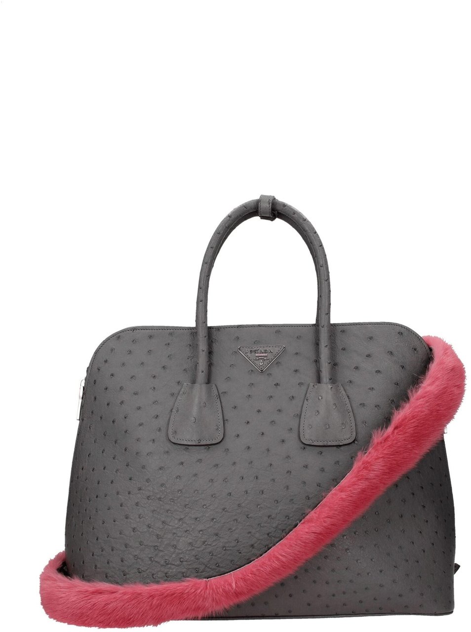 Prada Prada Pink Fur Shoulder Bag Roze
