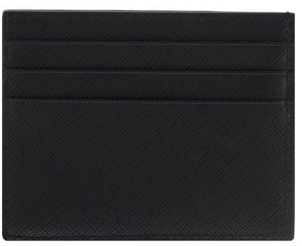 Prada Black Calf Leather Bos Taurus Wallet Zwart