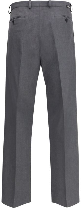 Prada Gray Wool Oves Aries Dress Pants Grijs