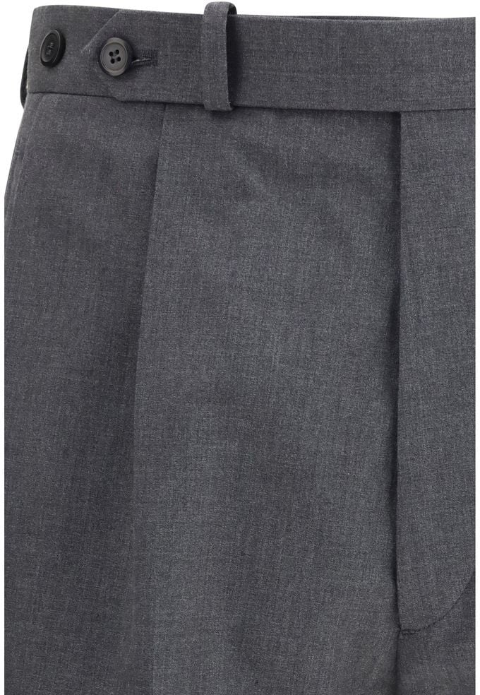 Prada Gray Wool Oves Aries Dress Pants Grijs