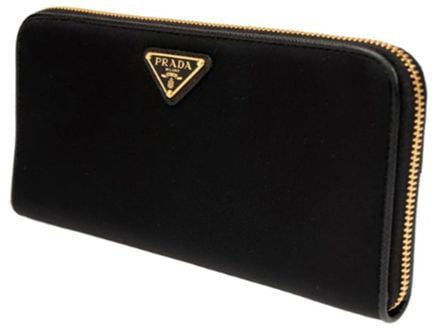 Prada Prada Black Nylon Wallet Zwart