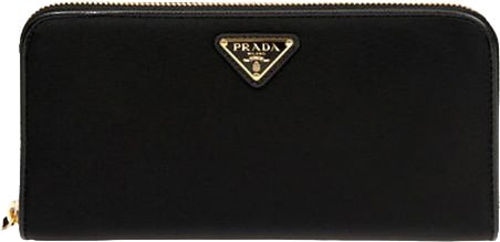 Prada Prada Black Nylon Wallet Zwart
