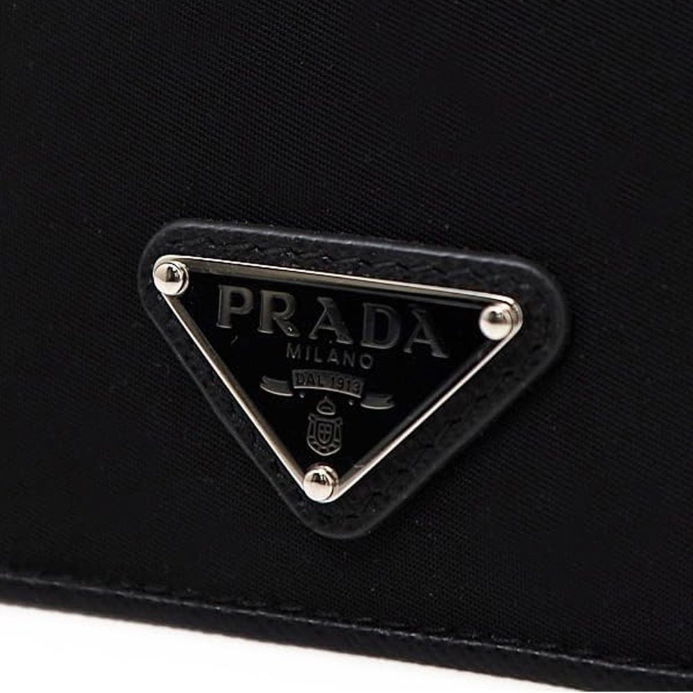Prada Prada Black Nylon Cardholder Zwart