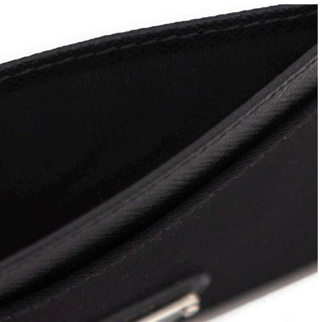 Prada Prada Black Nylon Cardholder Zwart