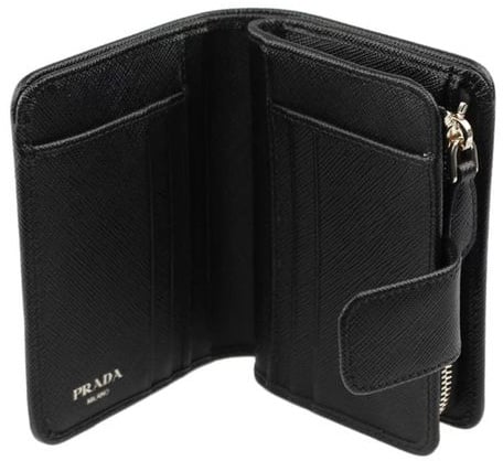 Prada Prada Black Nylon Wallet Zwart