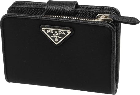 Prada Prada Black Nylon Wallet Zwart