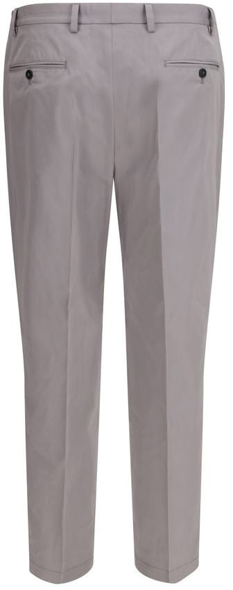 Prada Gray Cotton Dress Pants Grijs