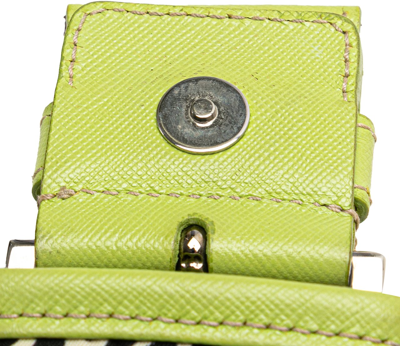 Prada Tessuto Stampata Venezia Shoulder Bag Groen