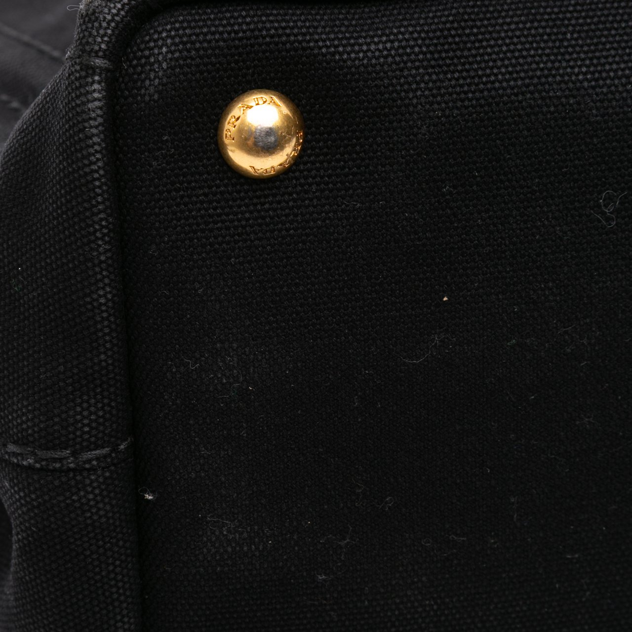 Prada Small Canvas Canapa Logo Satchel Zwart