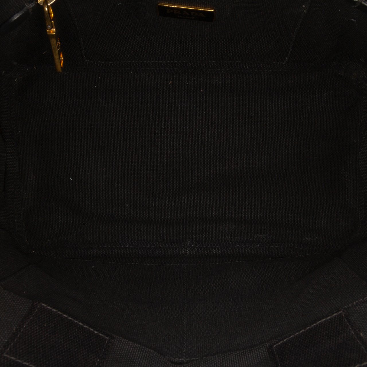 Prada Small Canvas Canapa Logo Satchel Zwart