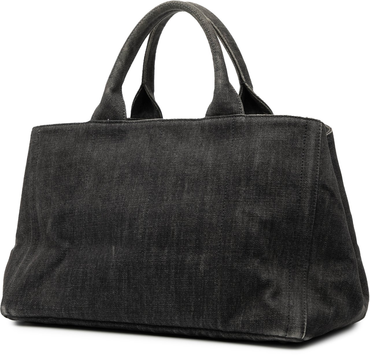 Prada Denim Canapa Bijoux Satchel Zwart