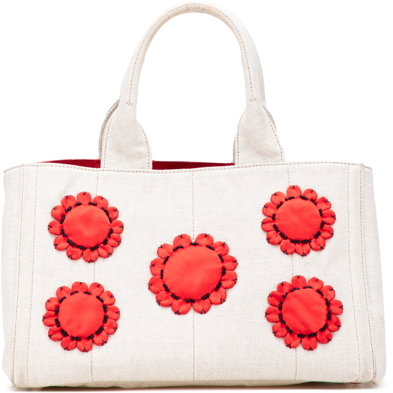 Prada Canvas Canapa Mistolino Tote Bruin