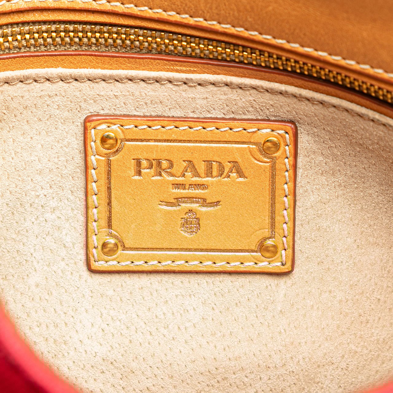 Prada Canapa Righe Crossbody Rood