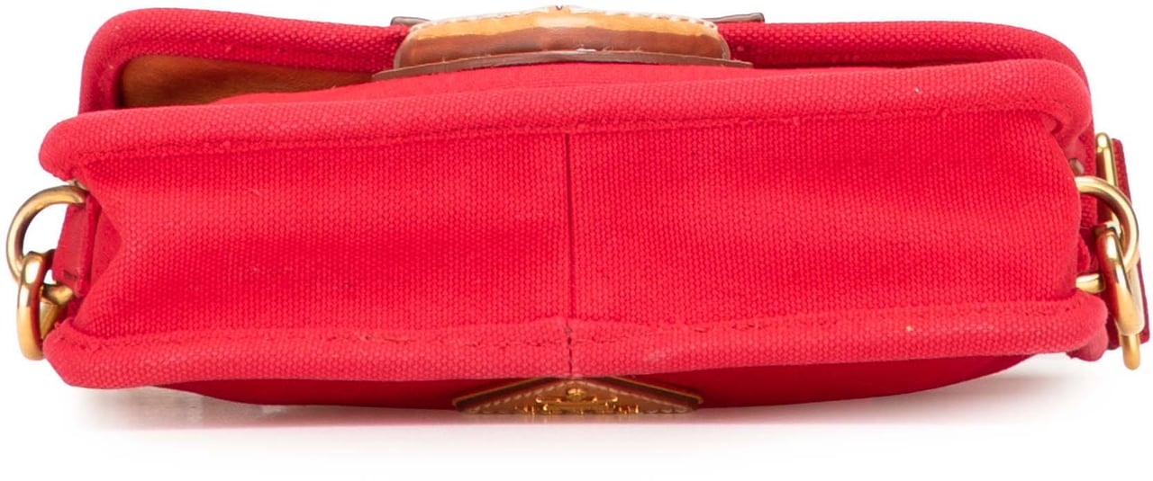 Prada Canapa Righe Crossbody Rood