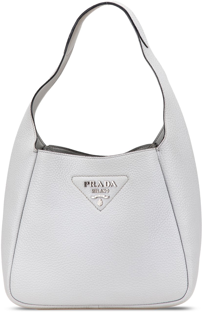 Prada Vitello Daino Dynamique Hobo Wit