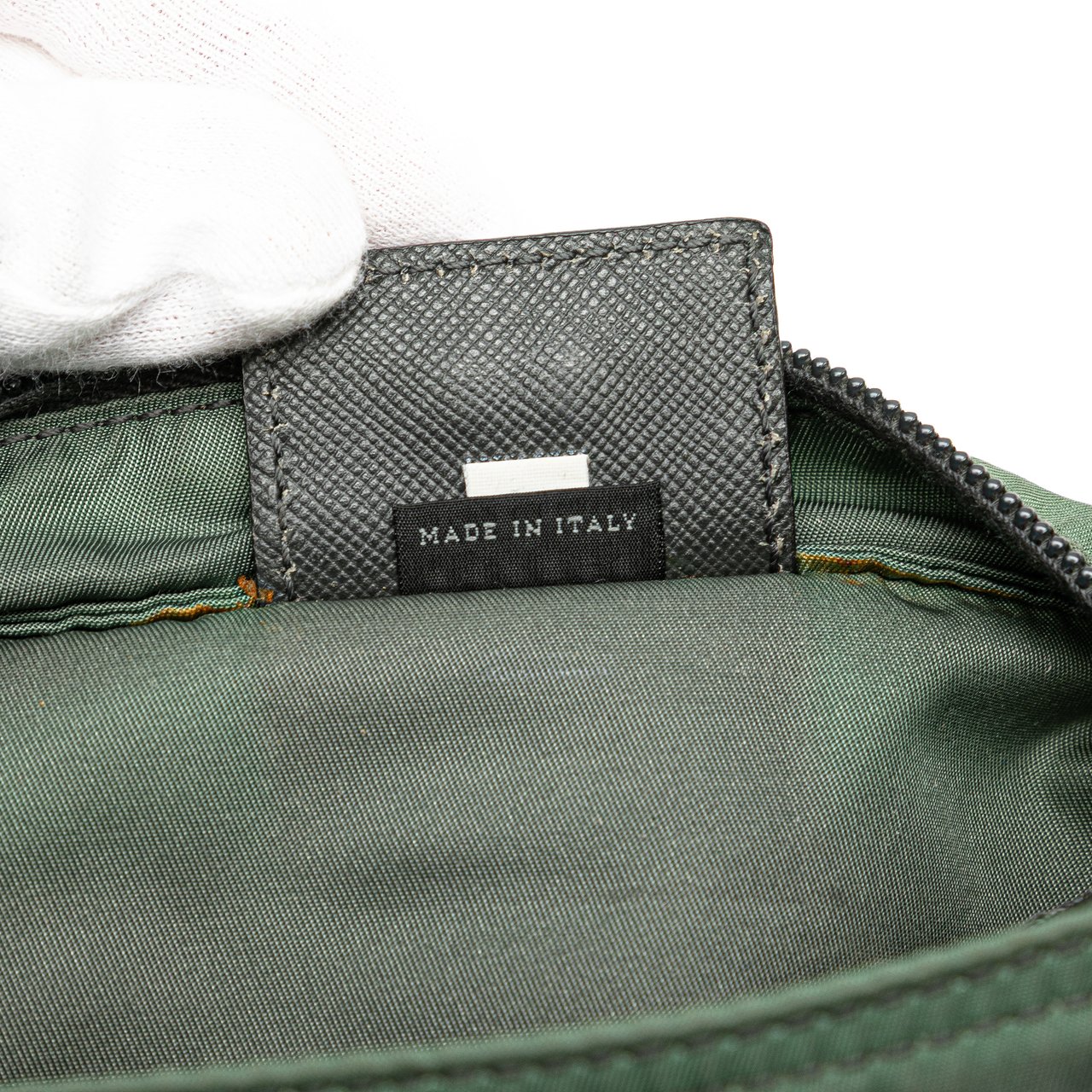 Prada Tessuto Zip Top Crossbody Groen
