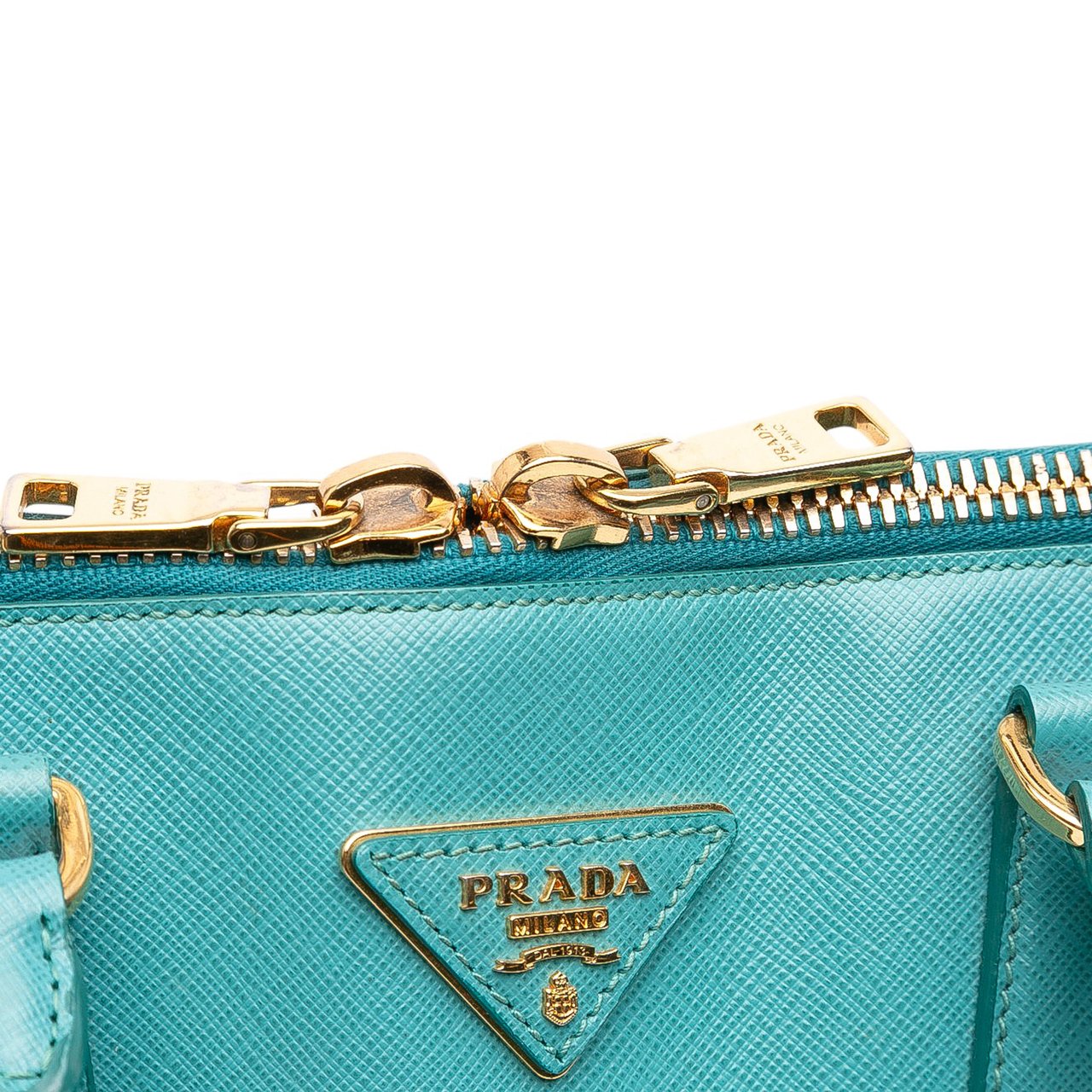 Prada Large Saffiano Lux Promenade Satchel Blauw
